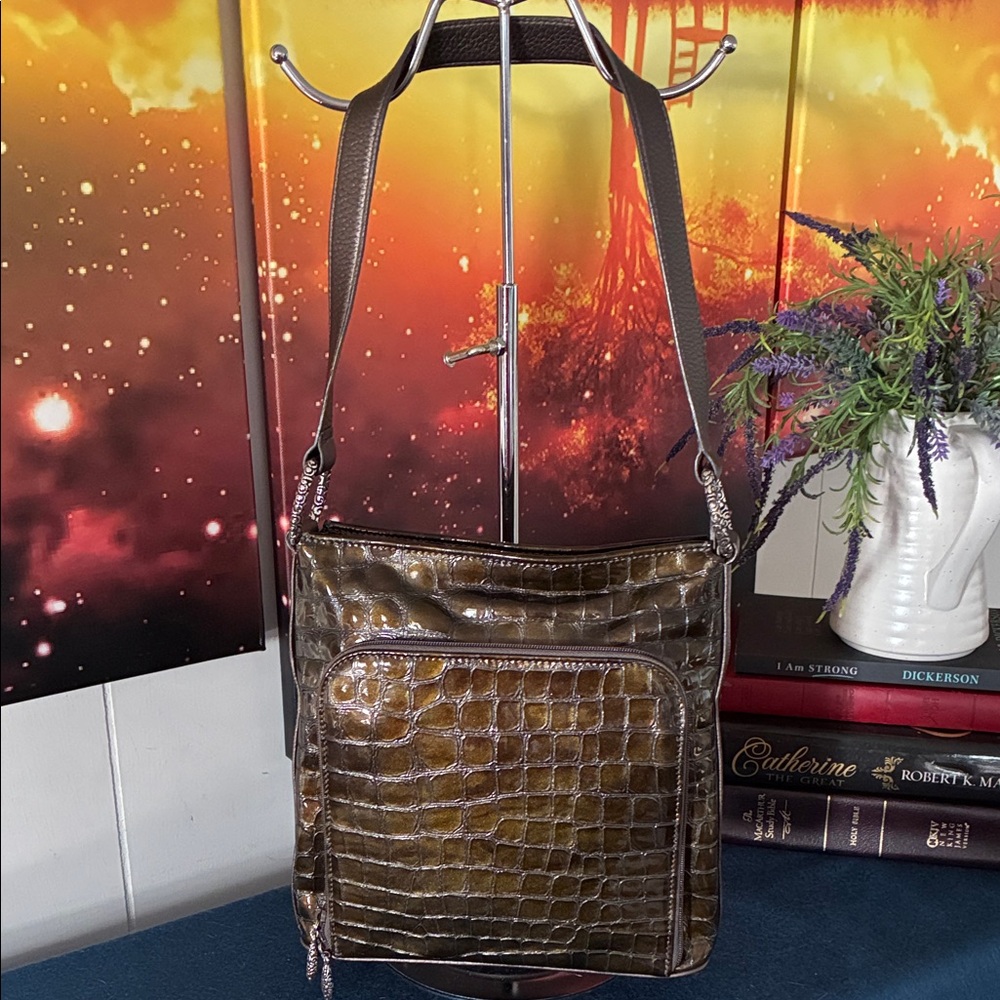 Brighton Crocodile Embossed Purse with Organizer